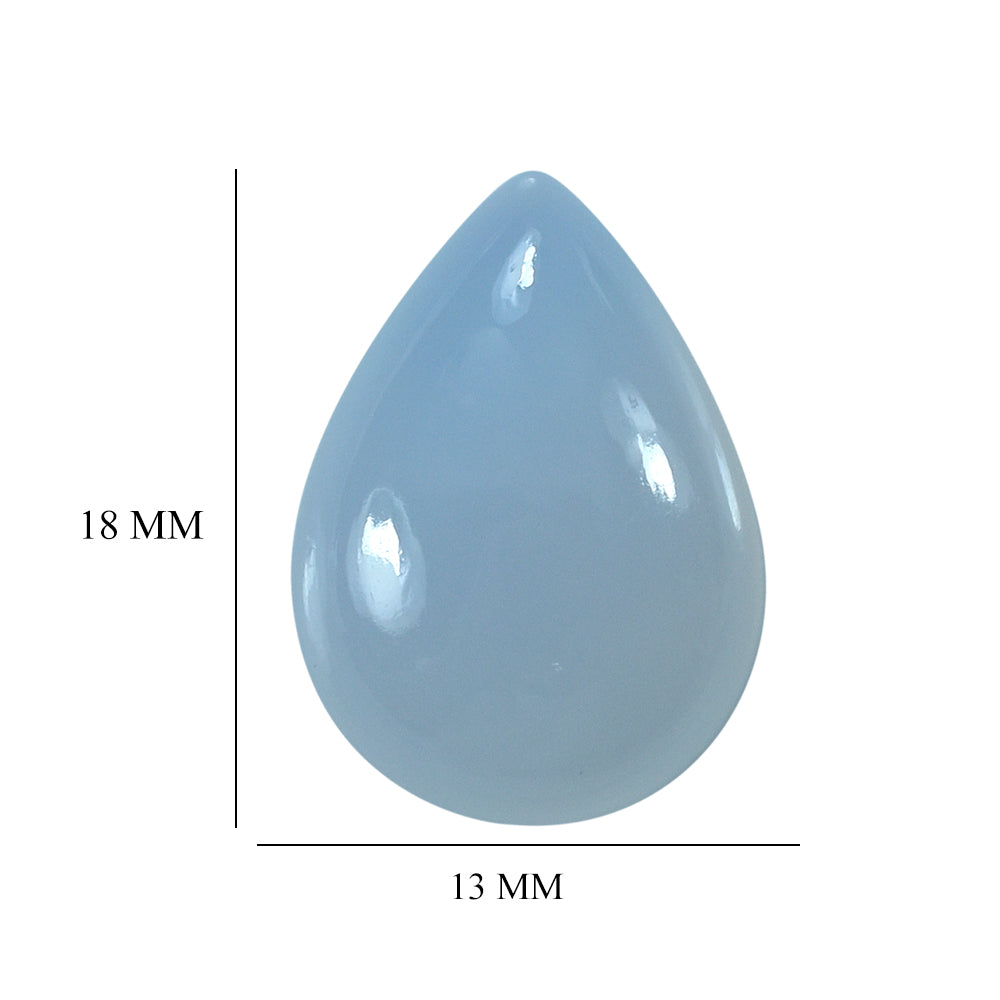 NATURAL CHALCEDONY PEAR CAB 18X13MM 9.27 Cts.