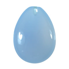 NATURAL CHALCEDONY LENTIL PEAR (H/D) 20X15MM 12.63 Cts.