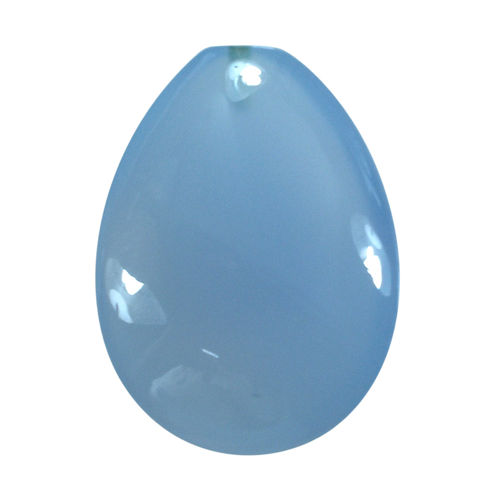 NATURAL CHALCEDONY LENTIL PEAR (H/D) 20X15MM 12.63 Cts.