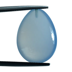 NATURAL CHALCEDONY LENTIL PEAR (H/D) 20X15MM 12.63 Cts.
