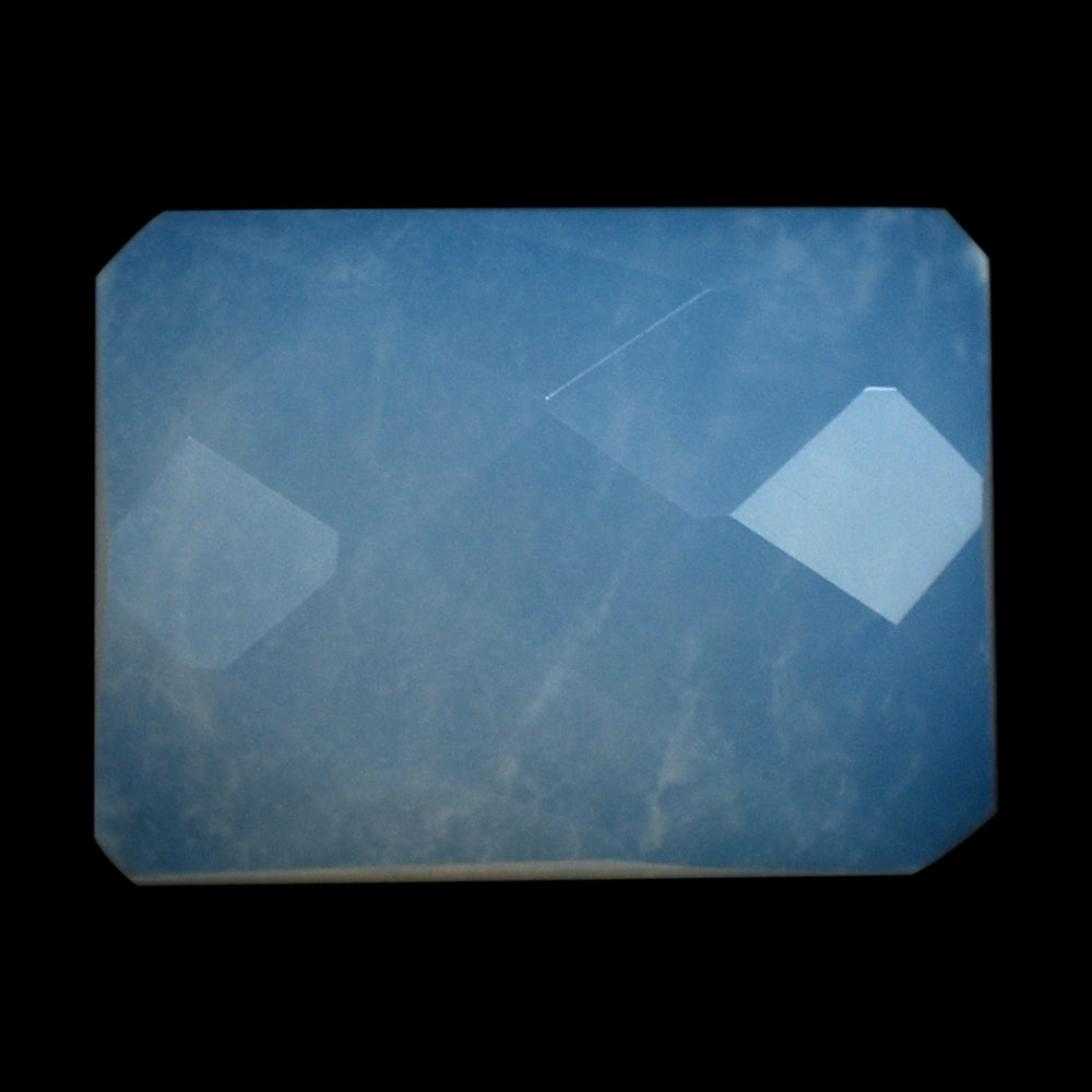 NATURAL CHALCEDONY CHECKER OCTAGON CAB (MEDIUM/CLEAN) 8X6MM 1.33 Cts.