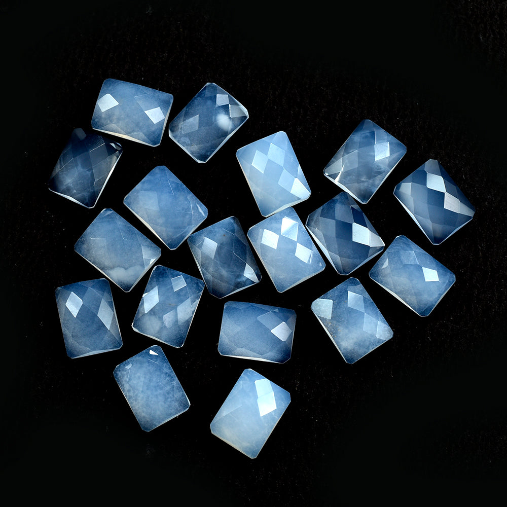 NATURAL CHALCEDONY CHECKER OCTAGON CAB (MEDIUM/CLEAN) 8X6MM 1.33 Cts.