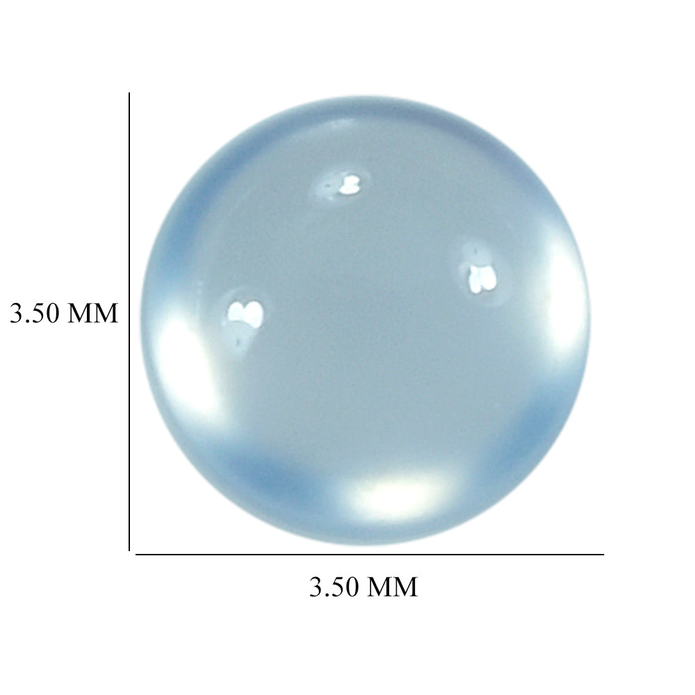 NATURAL CHALCEDONY LENTIL ROUND 3.50MM 0.20 Cts.