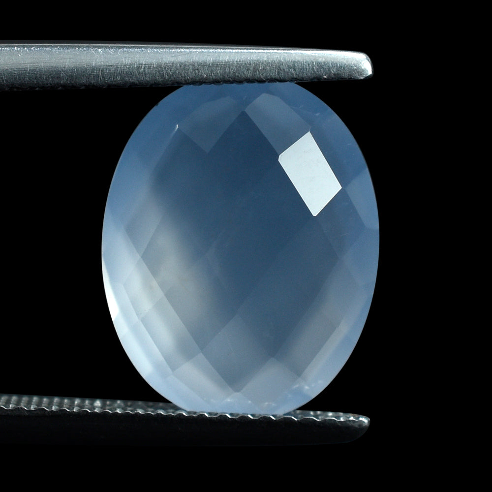NATURAL CHALCEDONY BRIOLETTE OVAL 14X11MM 5.60 Cts.