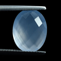 NATURAL CHALCEDONY BRIOLETTE OVAL 14X11MM 5.60 Cts.