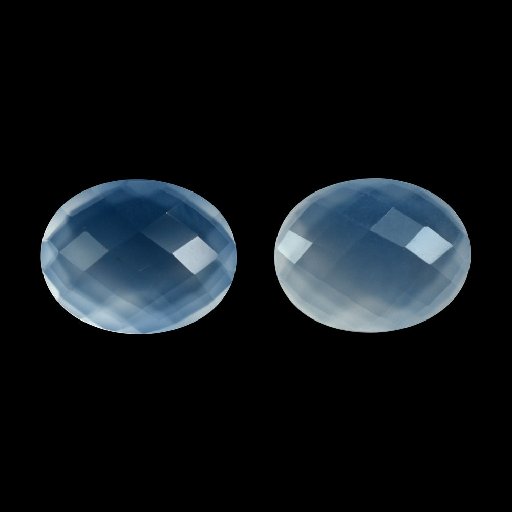 NATURAL CHALCEDONY BRIOLETTE OVAL 14X11MM 5.60 Cts.