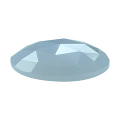 NATURAL CHALCEDONY ROSE CUT ROUND CAB 18MM 9.23 Cts.