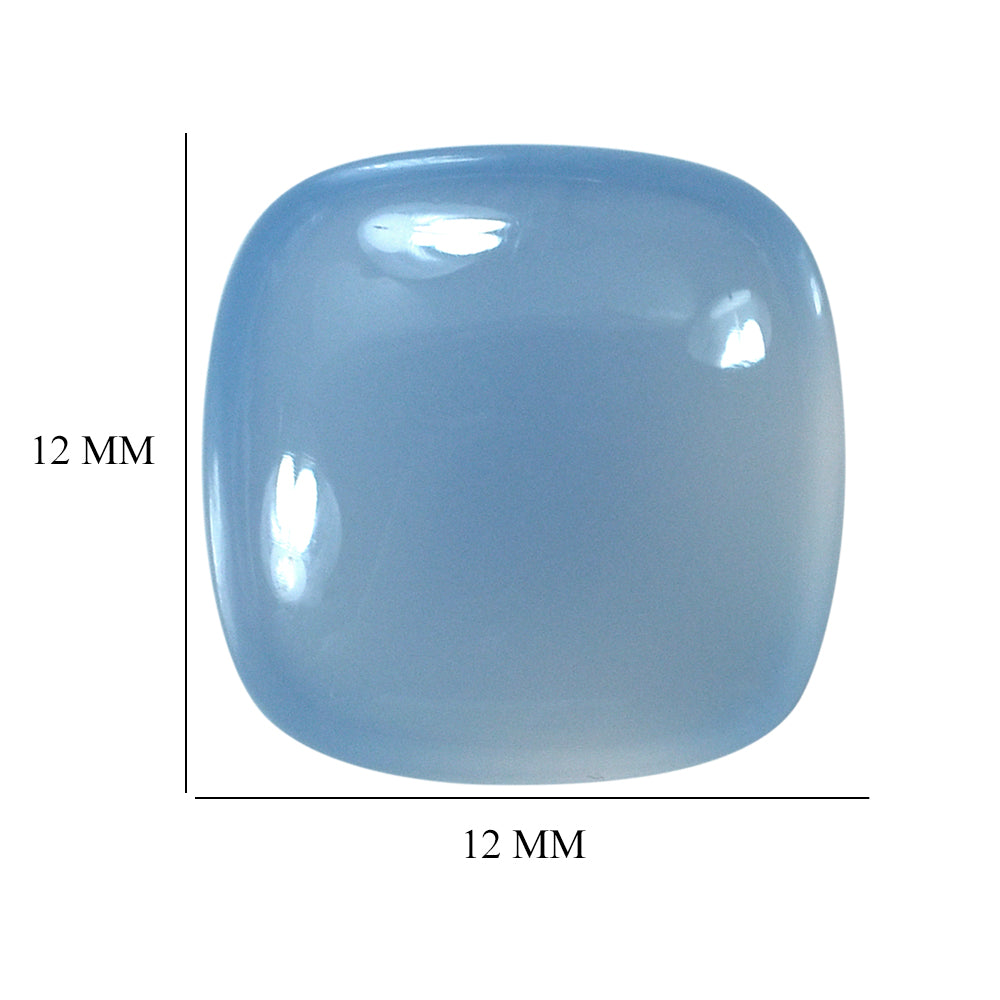 NATURAL CHALCEDONY LENTIL CUSHION 12MM 6.55 Cts.