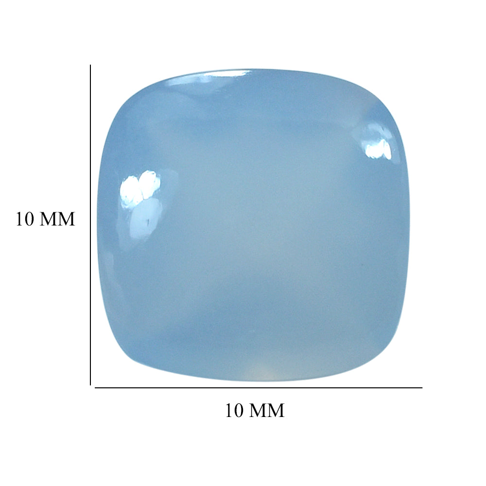 NATURAL CHALCEDONY BUFFTOP CUSHION 10MM 3.80 Cts.