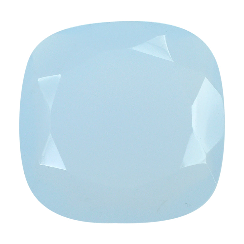 NATURAL CHALCEDONY BOTH SIDE TABLE CUT CUSHION 12MM 3.70 Cts.