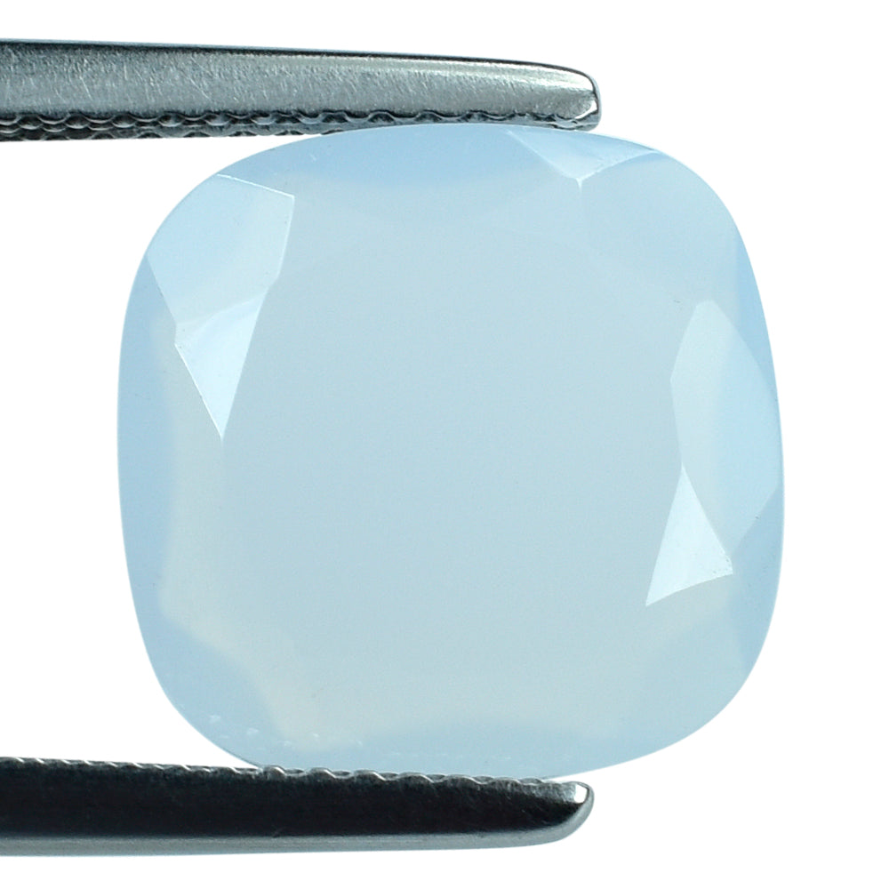 NATURAL CHALCEDONY BOTH SIDE TABLE CUT CUSHION 12MM 3.70 Cts.