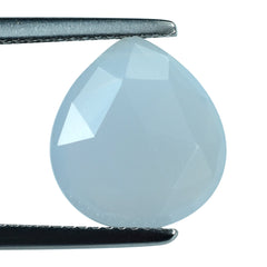 NATURAL CHALCEDONY ROSE CUT BRIOLETTE PEAR (TABEEZ) (FULL DRILL) 13X12MM 6.83 Cts.