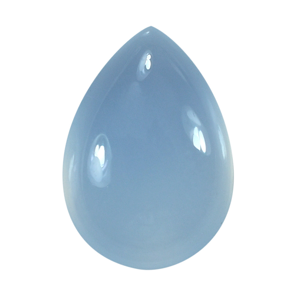 NATURAL CHALCEDONY PEAR CAB 10X7MM 1.83 Cts.