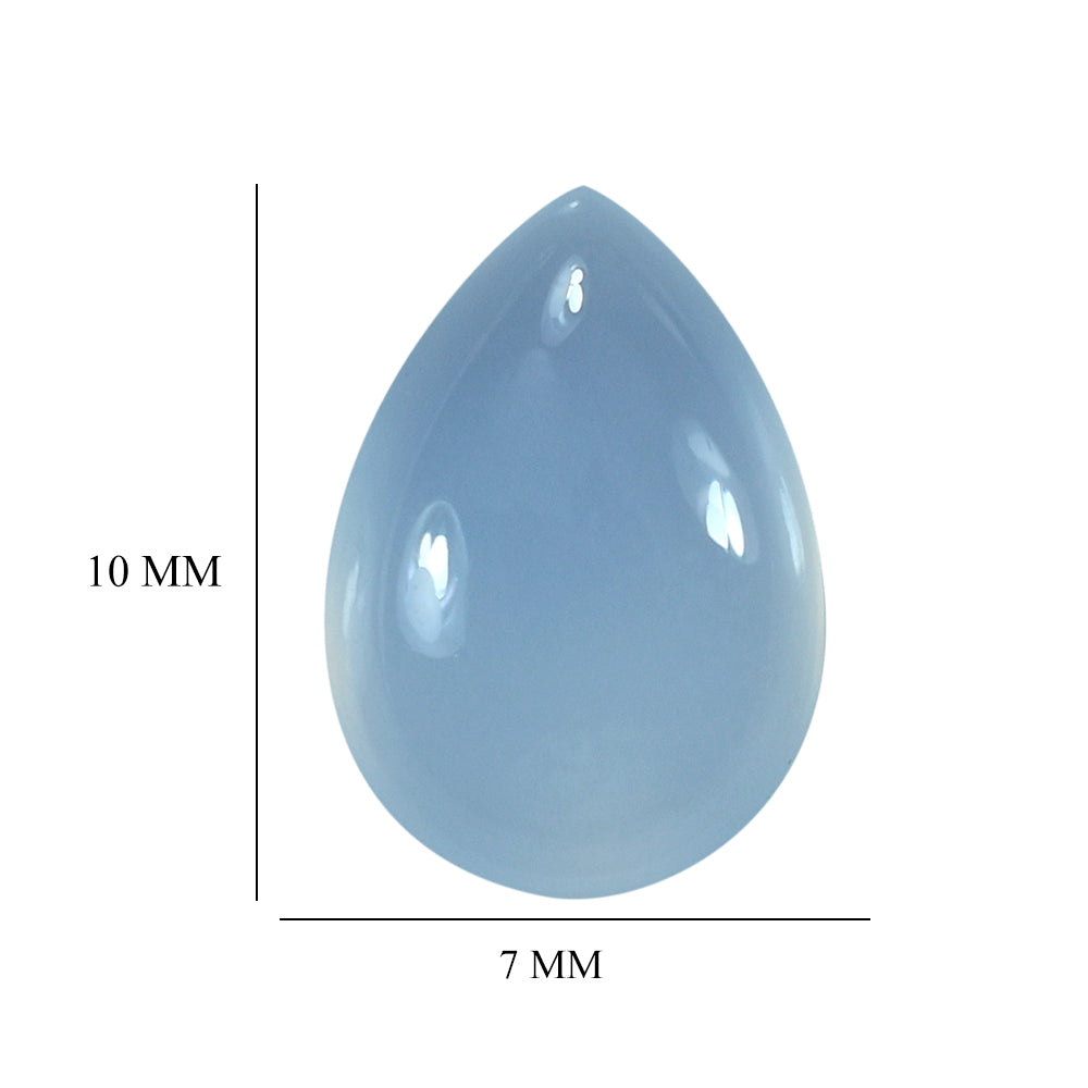 NATURAL CHALCEDONY PEAR CAB 10X7MM 1.83 Cts.