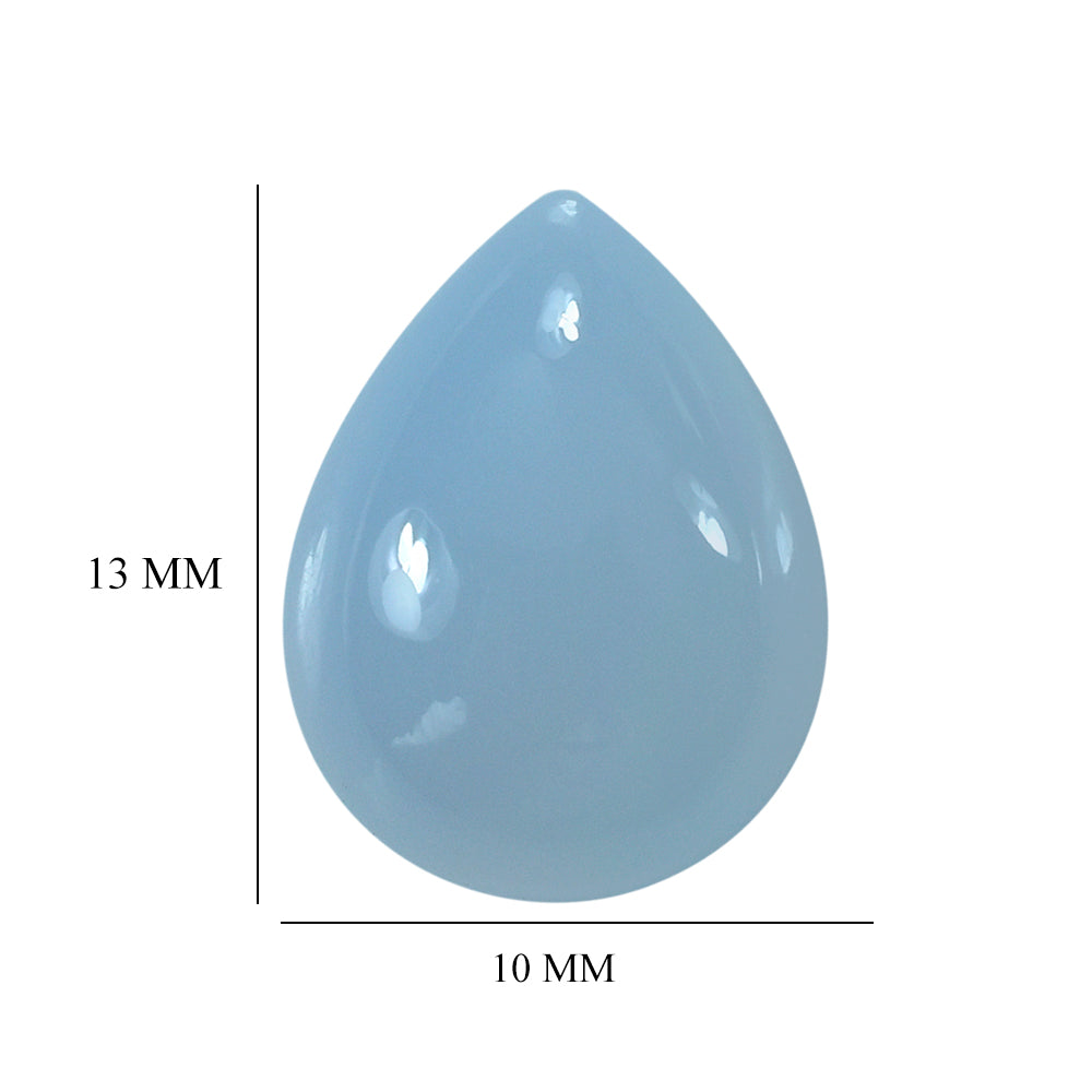 NATURAL CHALCEDONY PEAR CAB 13X10MM 4.64 Cts.