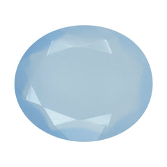 NATURAL CHALCEDONY BOTH SIDE TABLE CUT OVAL 12X10MM 2.65 Cts.