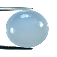 NATURAL CHALCEDONY OVAL CAB 18X16MM 12.20 Cts.