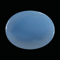 NATURAL CHALCEDONY CHECKER OVAL CAB 24X19MM 28.66 Cts.