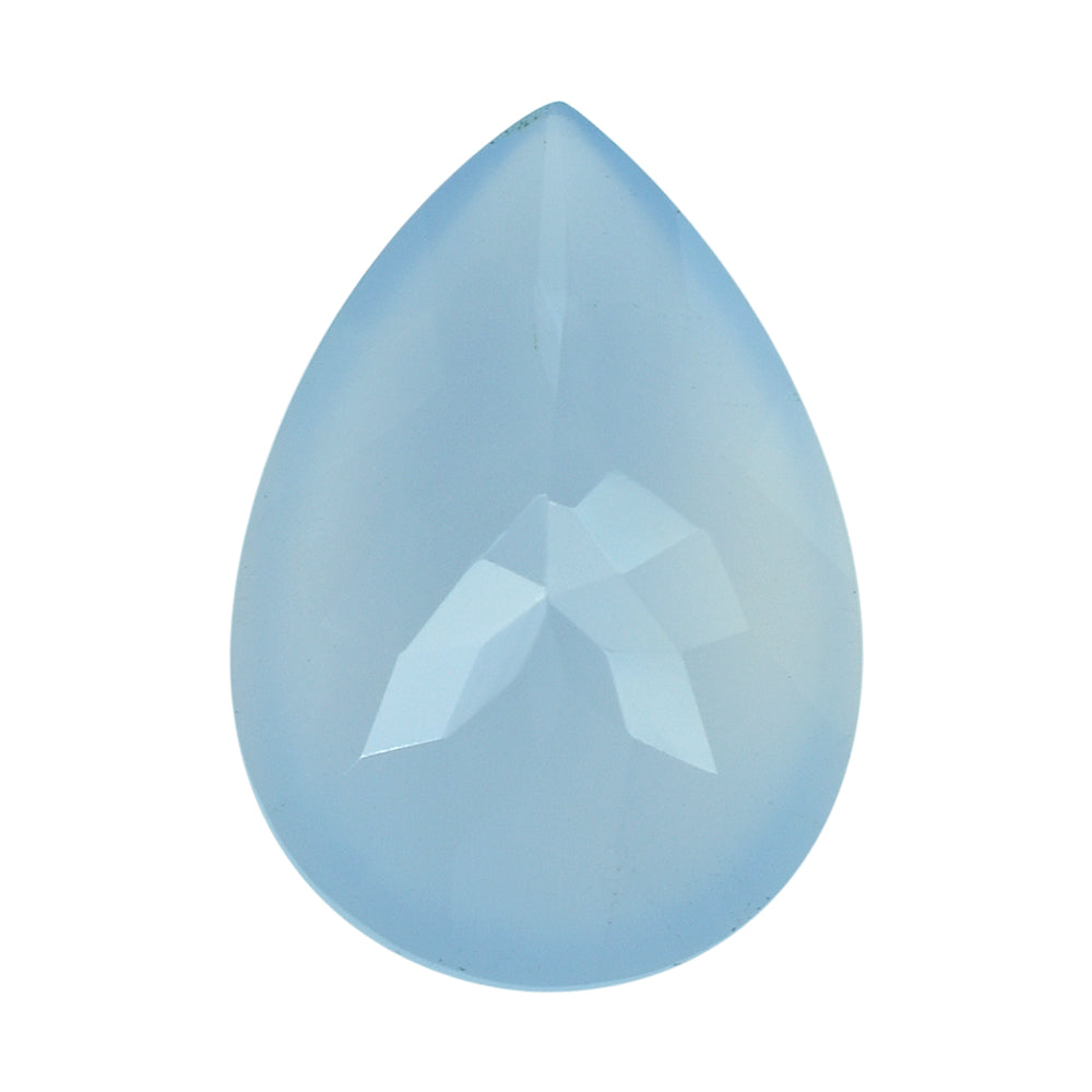 NATURAL CHALCEDONY BUFFTOP PEAR 20X14MM 12.60 Cts.