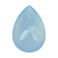 NATURAL CHALCEDONY BUFFTOP PEAR 20X14MM 12.60 Cts.