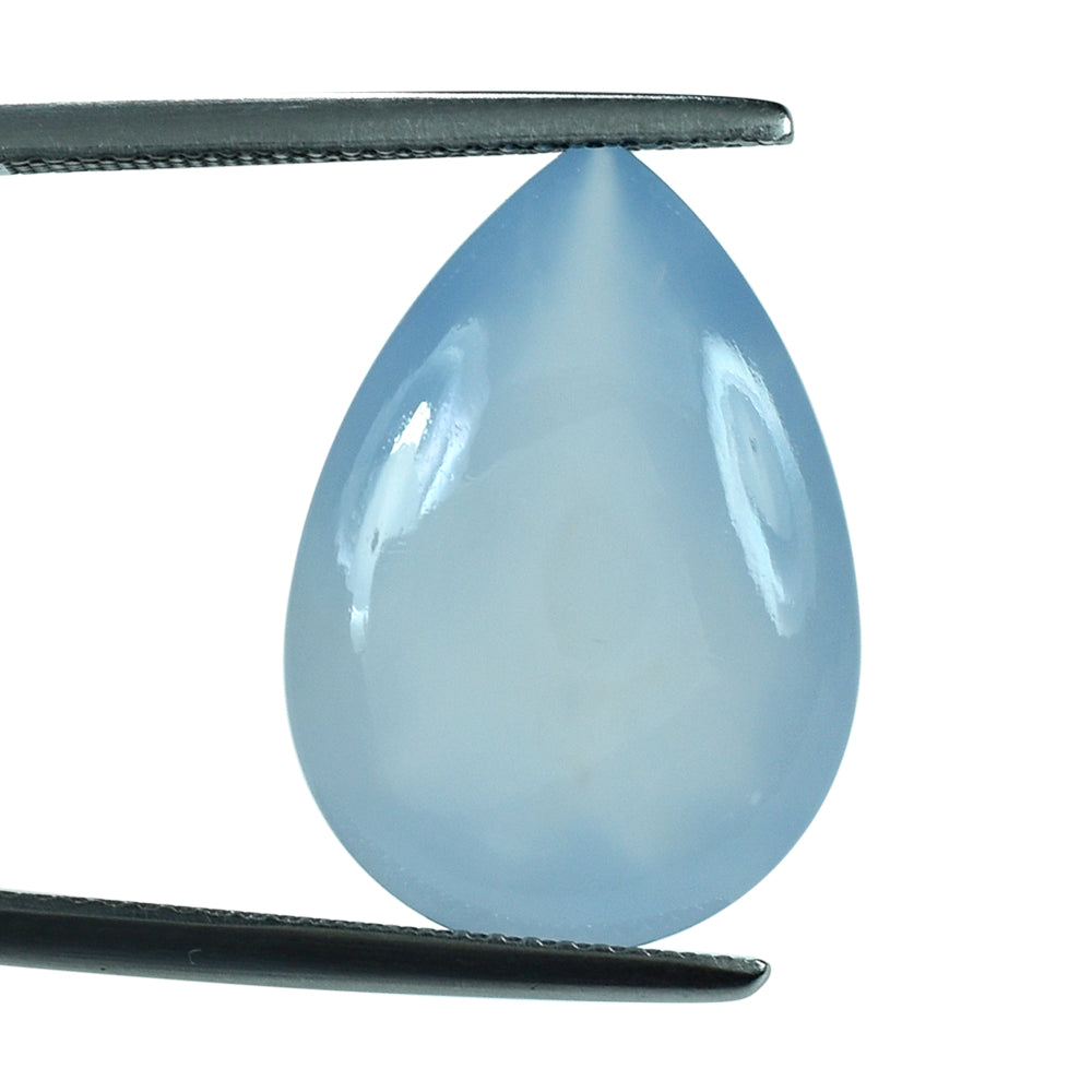 NATURAL CHALCEDONY BUFFTOP PEAR 20X14MM 12.60 Cts.