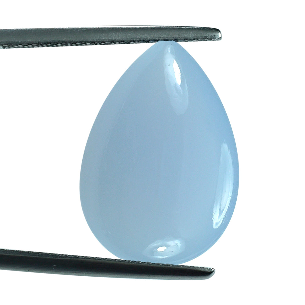 NATURAL CHALCEDONY BUFFTOP PEAR 20X14MM 12.90 Cts.