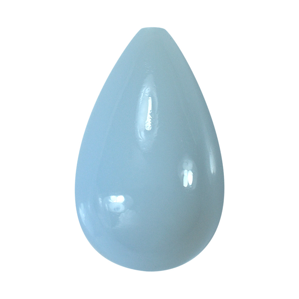 NATURAL CHALCEDONY PLAIN DROP (HALF DRILL) 18X11MM 13.58 Cts.