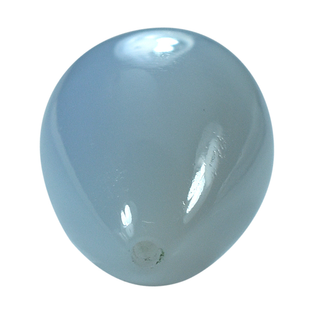 NATURAL CHALCEDONY PLAIN DROP (HALF DRILL) 18X11MM 13.58 Cts.