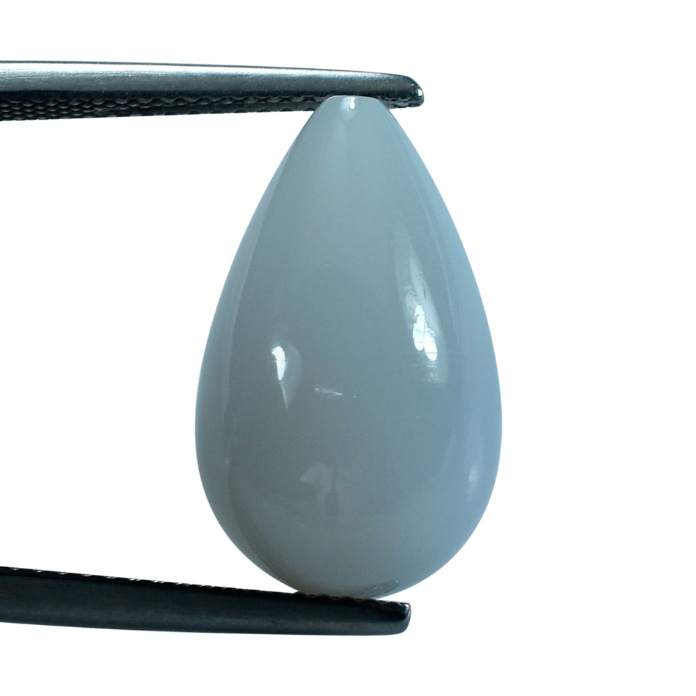 NATURAL CHALCEDONY PLAIN DROP (HALF DRILL) 18X11MM 13.58 Cts.