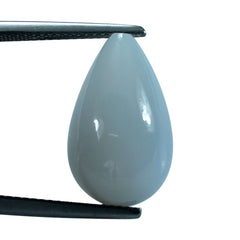 NATURAL CHALCEDONY PLAIN DROP (HALF DRILL) 18X11MM 13.58 Cts.