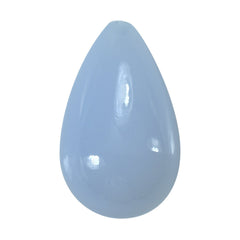 NATURAL BLUE CHALCEDONY PLAIN DROP (HALF DRILL) (MEDIUM/CLEAN)  18X11MM 13.28 Cts.