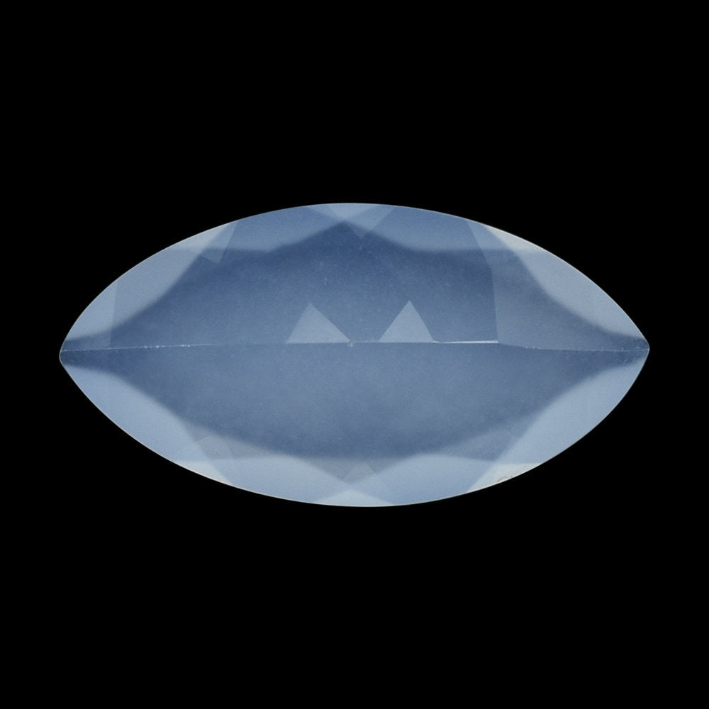 NATURAL BLUE CHALCEDONY CUT MARQUISE 16X8MM 3.15 Cts.