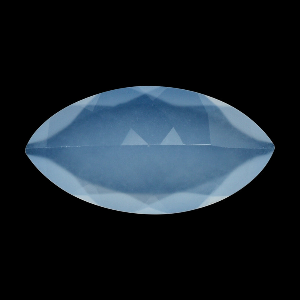 NATURAL BLUE CHALCEDONY CUT MARQUISE 16X8MM 3.15 Cts.