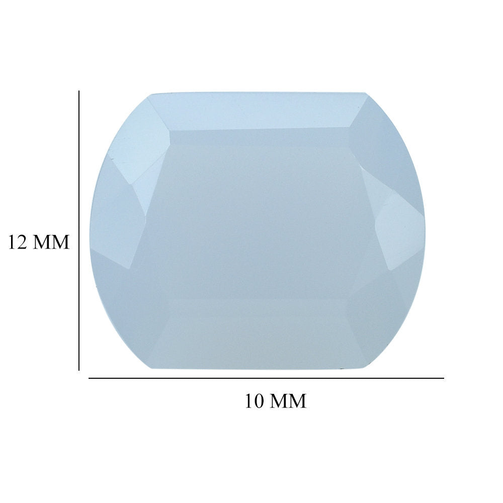 NATURAL BLUE CHALCEDONY FANCY CUT CUSHION 12X10MM 4.25 Cts.