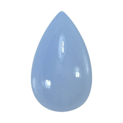 NATURAL BLUE CHALCEDONY PLAIN DROP 18X11MM 13.66 Cts.