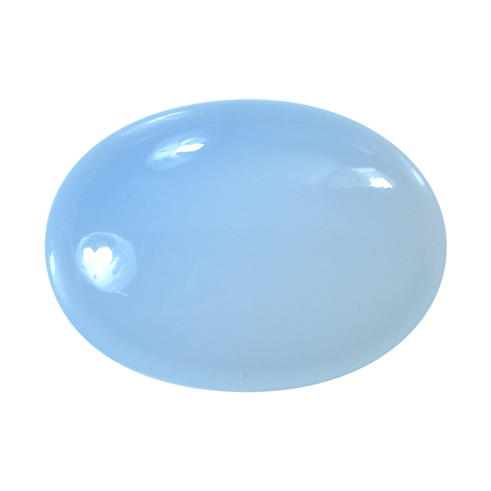 NATURAL CHALCEDONY OVAL CAB 18X13MM 8.79Cts.