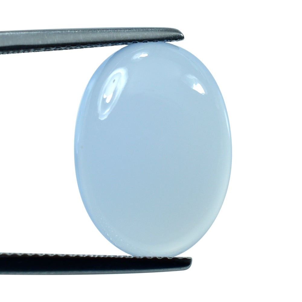 NATURAL CHALCEDONY OVAL CAB 18X13MM 8.79Cts.