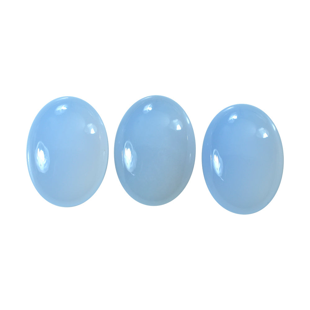 NATURAL CHALCEDONY OVAL CAB 18X13MM 8.79Cts.