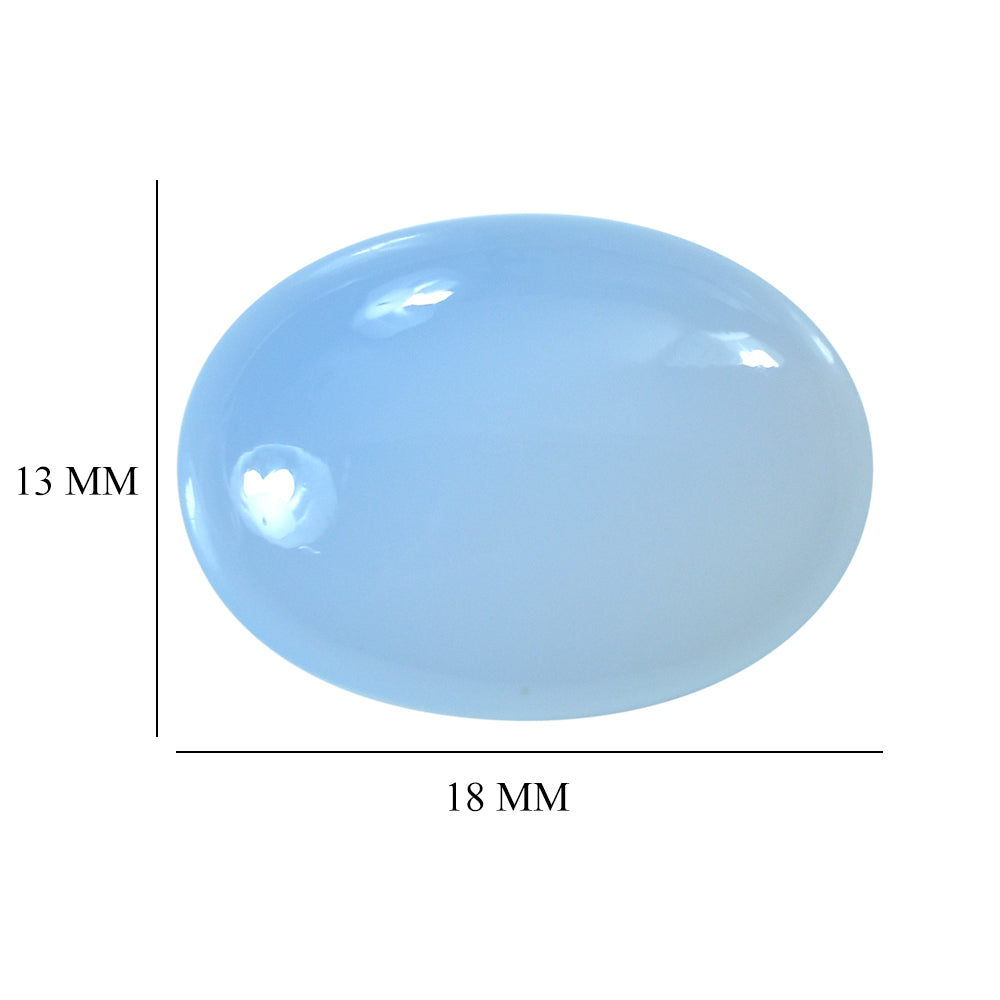NATURAL CHALCEDONY OVAL CAB 18X13MM 8.79Cts.