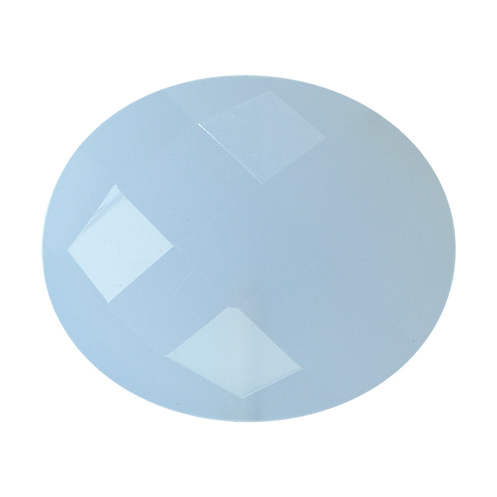 NATURAL CHALCEDONY BRIOLETTE OVAL (HALF DRILL) 12X10MM 5.36Cts.