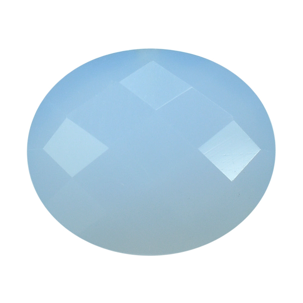 NATURAL CHALCEDONY BRIOLETTE OVAL (HALF DRILL) 12X10MM 5.36Cts.