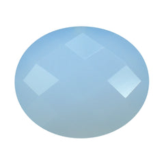 NATURAL CHALCEDONY BRIOLETTE OVAL (HALF DRILL) 12X10MM 5.36Cts.