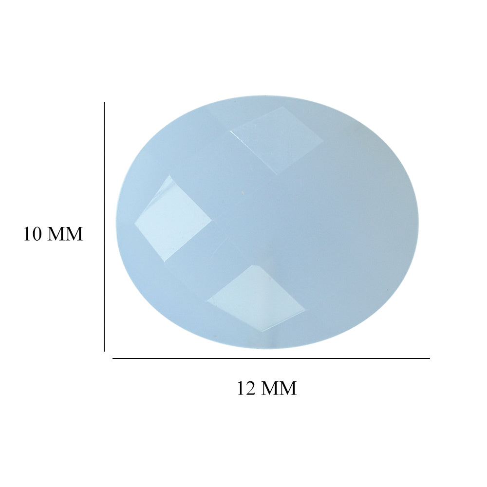 NATURAL CHALCEDONY BRIOLETTE OVAL (HALF DRILL) 12X10MM 5.36Cts.
