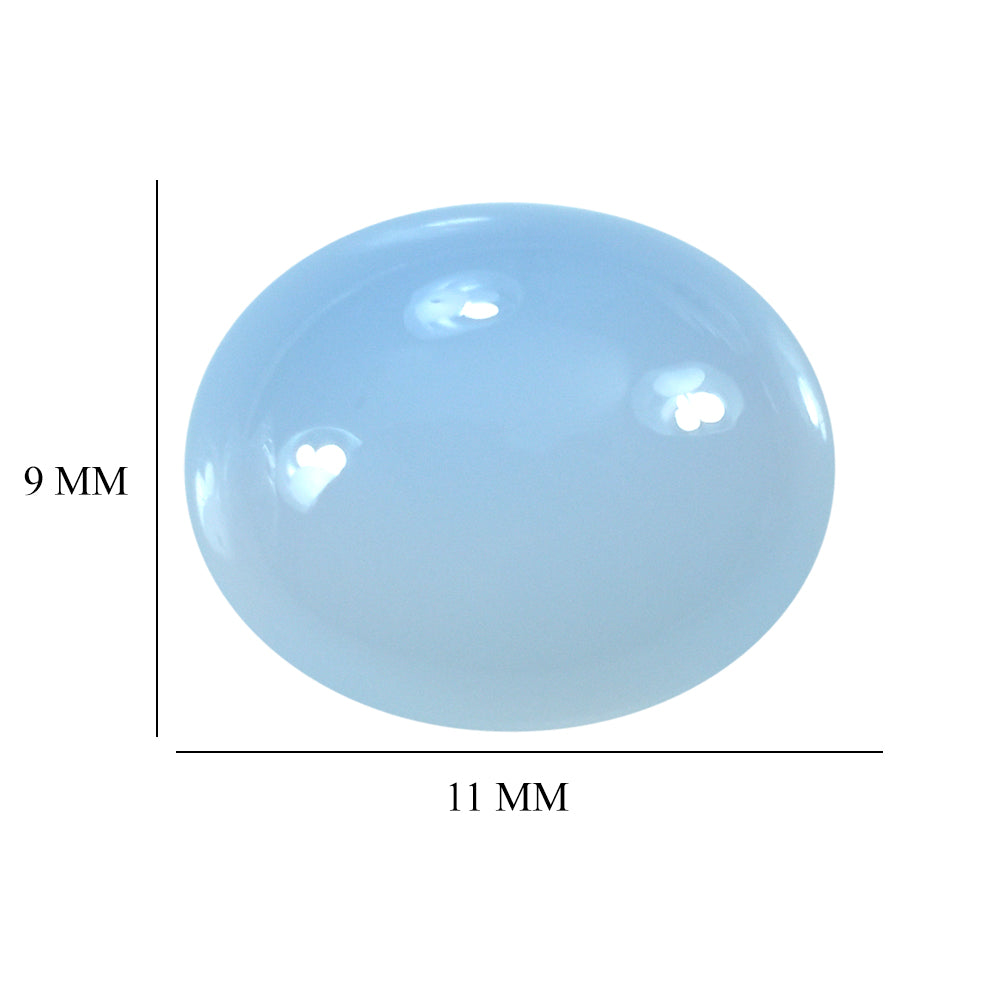 NATURAL CHALCEDONY OVAL CAB 11X9MM 3.5Cts.