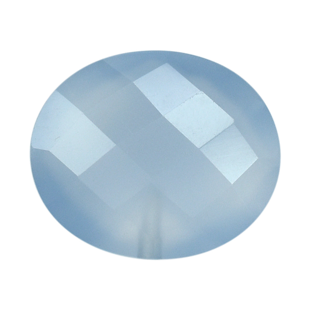 NATURAL CHALCEDONY BRIOLETTE OVAL (HALF DRILL) 12X10MM 4.83Cts.