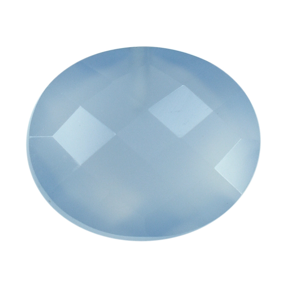 NATURAL CHALCEDONY BRIOLETTE OVAL (HALF DRILL) 12X10MM 4.83Cts.