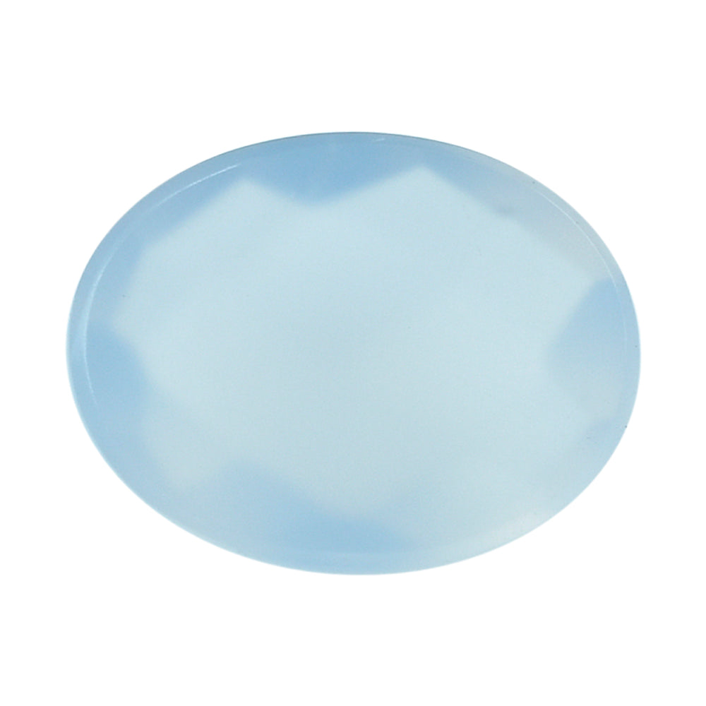 NATURAL CHALCEDONY CHECKER OVAL CAB 9X7MM 1.36Cts.