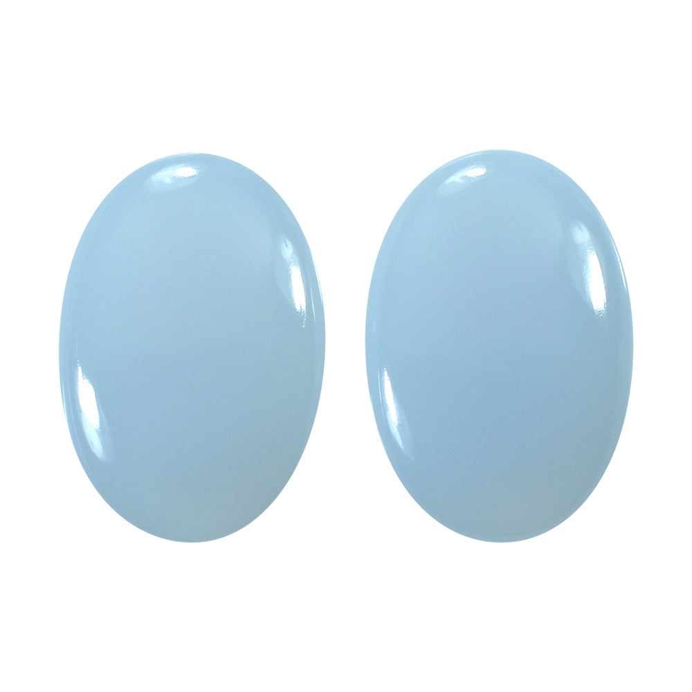 NATURAL CHALCEDONY OVAL CAB 30X20MM 18.41Cts.