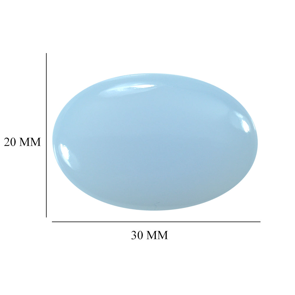 NATURAL CHALCEDONY OVAL CAB 30X20MM 18.41Cts.