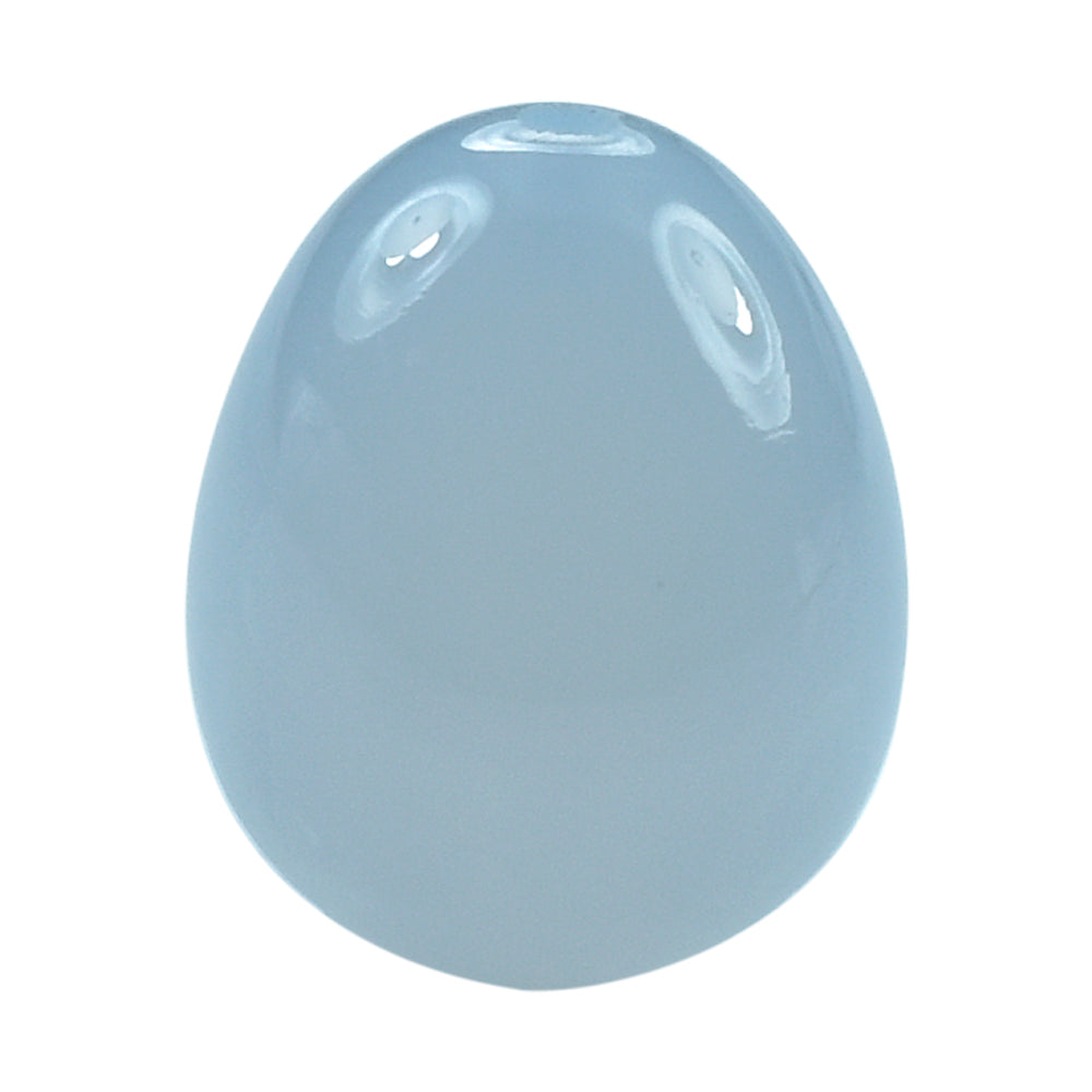 NATURAL CHALCEDONY PLAIN EGGS (HALF DRILL) 16X13MM 19.64 Cts.